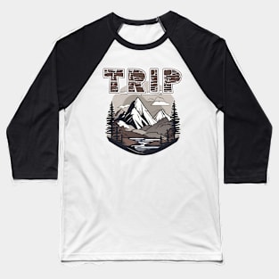 Trip Mountains Baseball T-Shirt